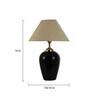 Bezalel Beige Fabric Shade Night Lamp With Teracotta Base