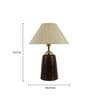 Beige Shade Table Lamp With Brown Base