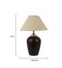 Nigela Beige Fabric Shade Night Lamp With Teracotta Base