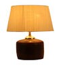 Adriana Beige Fabric Shade Night Lamp With Teracotta Base