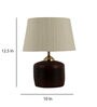 Adriana Beige Fabric Shade Night Lamp With Teracotta Base