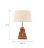 Beige Shade Table Lamp With Brown Woodden Base
