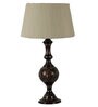Beige Shade Table Lamp With Golden Black Brass Base