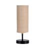 Persian Beige Jute Shade Table Lamp With Iron Base