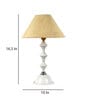 Yogasana Beige Fabric Shade Night Lamp With Metal Base