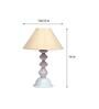 Beige Shade Table Lamp With Metal Base