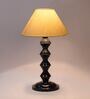 Beige Shade Table Lamp With Metal Base