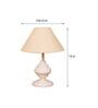 Beige Shade Table Lamp With Metal Base