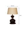 Beige Shade Table Lamp With Metal Base