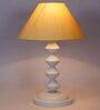 Beige Shade Table Lamp With Metal Base