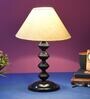 Beige Shade Table Lamp With Metal Base