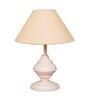 Beige Shade Table Lamp With Metal Base