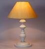 Beige Shade Table Lamp With Metal Base