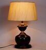 Beige Shade Table Lamp With Metal Base