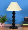 Beige Shade Table Lamp With Metal Base