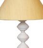 Beige Shade Table Lamp With Metal Base