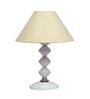 Beige Shade Table Lamp With Metal Base