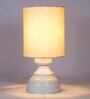 Beige Shade Table Lamp With Metal Base