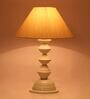 Beige Shade Table Lamp With Metal Base