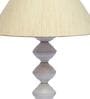 Beige Shade Table Lamp With Metal Base