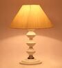 Beige Shade Table Lamp With Metal Base