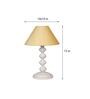 Beige Shade Table Lamp With Metal Base