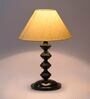 Beige Shade Table Lamp With Metal Base