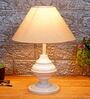 Beige Shade Table Lamp With Metal Base