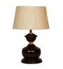 Beige Shade Table Lamp With Metal Base