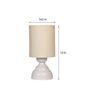 Beige Shade Table Lamp With Metal Base