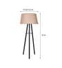 Beige Shade Table Lamp With Metal Base
