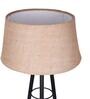 Beige Shade Table Lamp With Metal Base