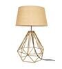 Beige Shade Table Lamp With Metal Base