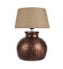 Beige Shade Table Lamp With Metal Base