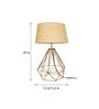 Beige Shade Table Lamp With Metal Base
