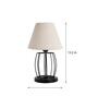 Beige Shade Table Lamp With Metal Base