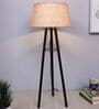 Beige Shade Table Lamp With Metal Base