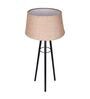 Beige Shade Table Lamp With Metal Base