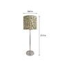 Beige Shade Table Lamp With Stainless Steel Base