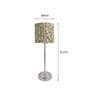 Beige Shade Table Lamp With Stainless Steel Base