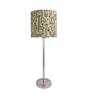 Beige Shade Table Lamp With Stainless Steel Base