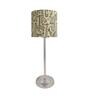 Beige Shade Table Lamp With Stainless Steel Base