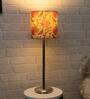Beige Shade Table Lamp With Stainless Steel Base