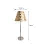Beige Shade Table Lamp With Stainless Steel Base