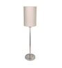 Beige Shade Table Lamp With Stainless Steel Base