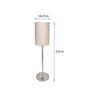 Beige Shade Table Lamp With Stainless Steel Base