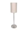 Beige Shade Table Lamp With Stainless Steel Base
