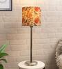Beige Shade Table Lamp With Stainless Steel Base