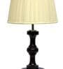 Algae Beige Fabric Shade Night Lamp With Wood Base