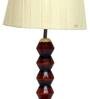 Bastian Beige Fabric Shade Night Lamp With Wood Base